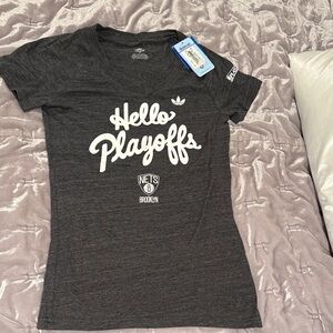 Adidas Dark Gray 'Hello Playoffs' Tee